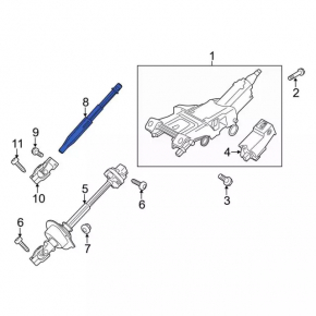 Рулевой карданчик Ford Mustang mk6 15-23 средняя часть