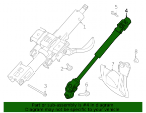Рулевой карданчик Nissan Ariya 23-26 manual