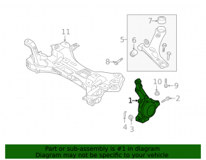 Цапфа передняя правая Hyundai Sonata 11-13
