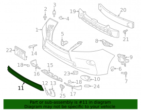 Grila bara fata medie Lexus RX350 RX450h 13-15 restilizat nou original