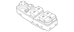 Controlul geamului electric din față, stânga, pentru BMW 5 F10 10-16, pentru pliere și parasolar