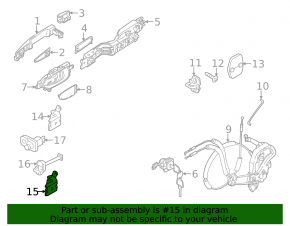 Петля двери нижняя передняя левая Infiniti G25 G35 G37 4d 06-14