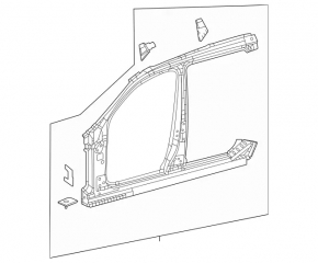 Стойка кузова центральная правая Mercedes W167 GLE 350 450 20-26