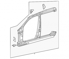 Стойка кузова центральная правая Mercedes W167 GLE 350 450 20-26