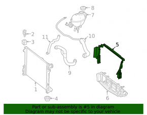 Deflector radiator superior Mercedes GLK-class X204 13-15 2.1d, 3.5