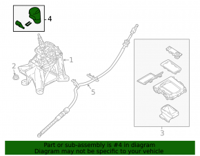 Ручка КПП Mazda CX-9 16-23 кожа черная