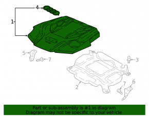 Накладка двигателя Audi Q5 80A 18-21 3.0T