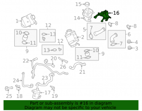 Кронштейн расширительного бачка охлаждения BMW X5 F15 14-18 4.4T малого