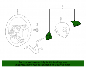 Кнопки управления на руле Nissan Altima 19-23