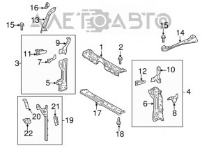 Планка телевизора нижняя Toyota Prius 50 16-18