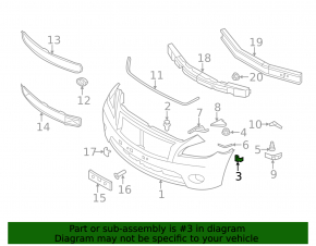 Крепление переднего бампера левое Infiniti M37/56 11-13