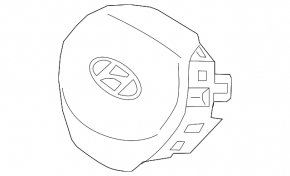 Подушка безопасности airbag в руль водительская Hyundai Santa Fe 21-23 hybrid, серая