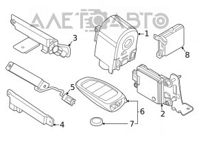 Ключ Hyundai Sonata 20-23 5 кнопок, без Digital Key