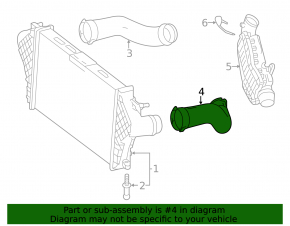 Conductă intercooler stânga jos Mercedes W166 ML/GLE 12-19 2.1d, 3.0d