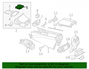 Пепельница консоли передняя Mercedes GLC 16-22