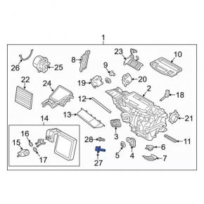 Резистор Ford Focus mk3 11-18 тип 1