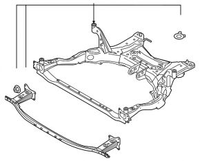 Подрамник передний Mazda CX-50 23-26 с усилителем