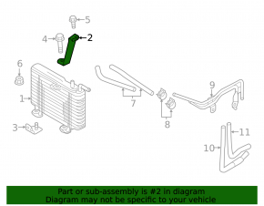 Suport radiator răcire ulei transmisie automată Mitsubishi Outlander 14-20 2.4, 3.0, partea superioară