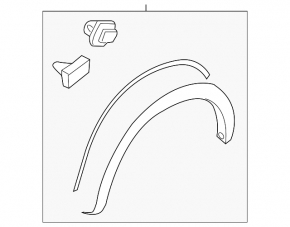 Ornamente aripă dreapta față pentru Infiniti QX56 QX80 11-20