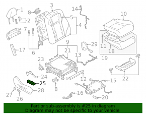 Controlul scaunului pasagerului pentru Subaru Forester 25-26