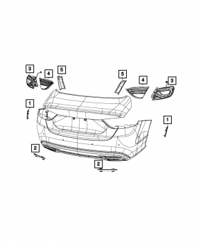 Отражатель боковой задний левый Chrysler 200 15-17
