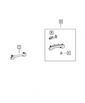 Ручка потолка передняя левая Jeep Compass 22-23 серая