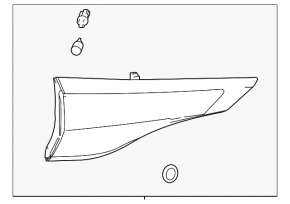 Фонарь внутренний дверь багажника правый Toyota Sienna 21-26 Limited, Platinum, XSE