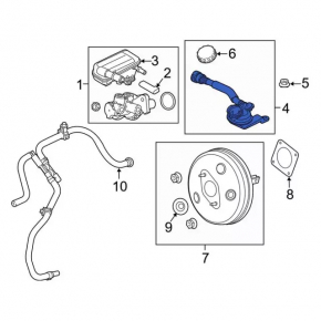 Бачок ГТЦ Ford Fiesta 11-19 с крышкой