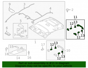 Ручка потолка передняя правая Mazda CX-9 16-23 серая