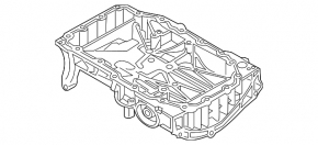 Полуподдон масляный VW Jetta 11-18 USA 1.4T