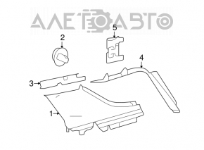 Накладка задней стойки левая Mercedes W164 ML беж