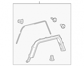 Ornamente aripă spate dreapta pentru Toyota FJ Cruiser 2007-2014