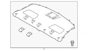 Полка задняя Nissan Altima 19-24 бежевая, царапины