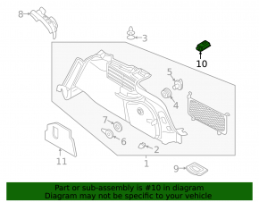 Lampă de ornament pentru panoul spate dreapta al Audi A3 8V 15-20