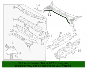 Garnitură capotă spate Audi A3 22-26
