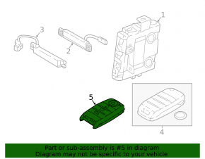 Ключ Kia Niro 17-22 HEV, PHEV Smart key, 4 кнопки, потерт