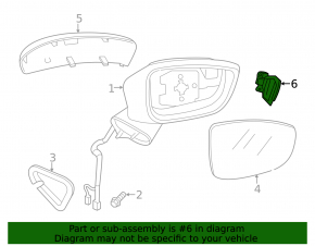 Repetitor semnalizare oglindă dreapta Mazda 3 14-16 BM