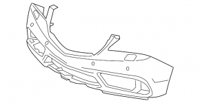 Bara față neperforată Acura MDX 14-16, fără senzori de parcare