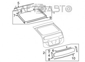 Стекло заднее двери багажника основное Toyota Prius 30 10-11