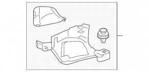 Capacul stâlpului frontal stânga de jos Mazda 3 14-18 BM negru
