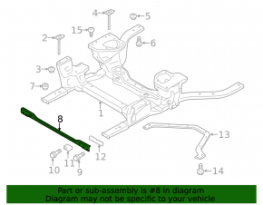 Распорка переднего подрамника Ford Mustang mk6 15-23