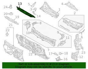 Tavă metalică pentru ștergătoare de parbriz pentru Mazda CX-50 23-25