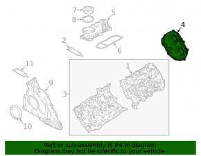 Крышка ГБЦ Audi A6 C8 19-25 3.0T левая