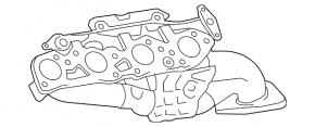 Коллектор выпускной левый Toyota Sequoia Tundra 08-16 4.6 5.7