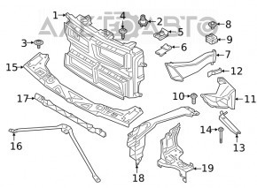 Кронштейн дополнительного радиатора BMW X2 F39 18-23 нижний
