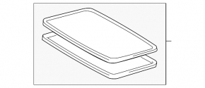 Ansamblu trapă panoramică pentru Toyota Camry V50 12-14 SUA bej, tip cortină