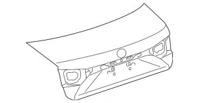 Крышка багажника Lexus ES300h ES350 13-18 под камеру, без электропривода, Japan