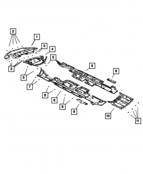 Поддомкратник левый Dodge Charger 11-23