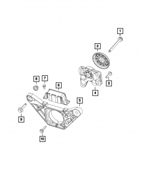 Опора заднего редуктора Jeep Cherokee KL 14-23