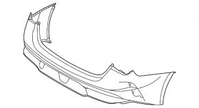 Бампер задний голый Kia K5 21-24 GT, GT-line
